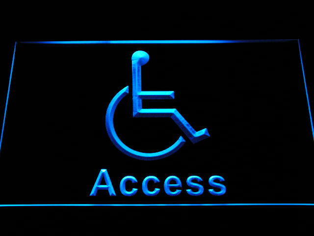 Disabled Handicap Wheelchair Accessible Toilet Display Neon Ligh